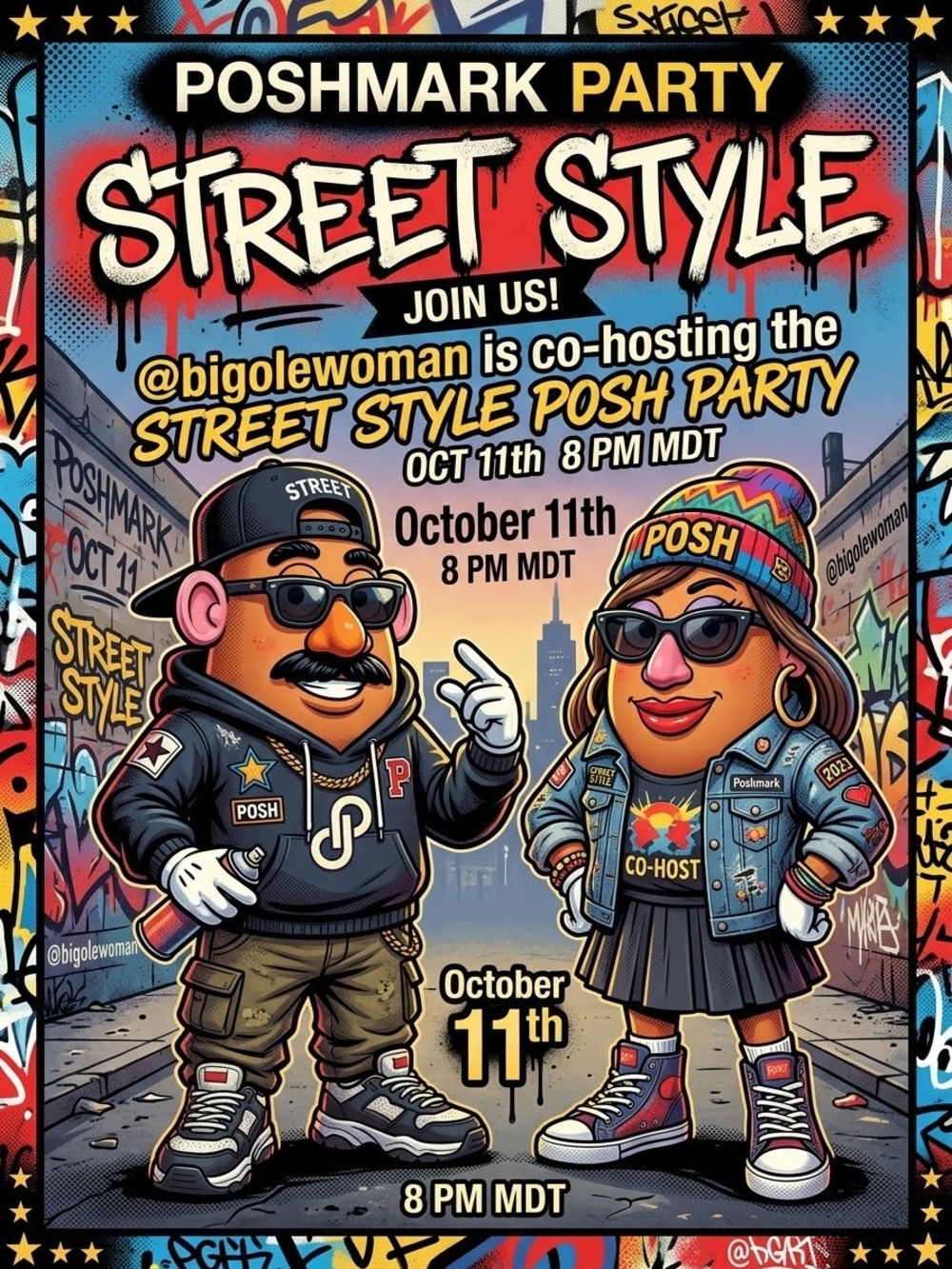We're Co-Hosting Street Style Posh Party Oct 11 2026 8 PM MDT - Tag Us